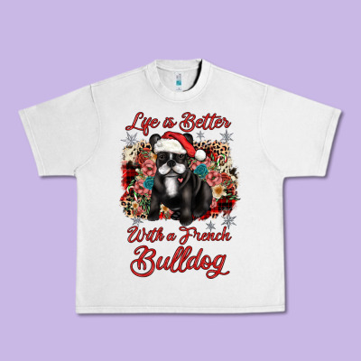 Christmas Life Is Better With A French Bulldog Urban Heavy Tee Designed By Jahusdesignshop