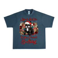 Midnight Navy christmas life is better with a french bulldog Urban Heavy Tee - JahusDesignShop