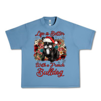 Pebble Blue christmas life is better with a french bulldog Urban Heavy Tee - JahusDesignShop
