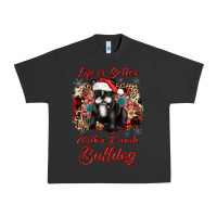 Pigment Black christmas life is better with a french bulldog Urban Heavy Tee - JahusDesignShop