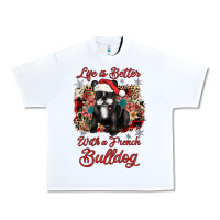 White christmas life is better with a french bulldog Urban Heavy Tee - JahusDesignShop