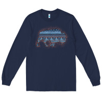 Navy Bison Silhouette Blue Aztec Long Sleeve Tee - Bettercallsaul