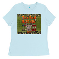 Baby Blue Best Bucking Dad Ever Ladies Tee - LillyAllenDesigns