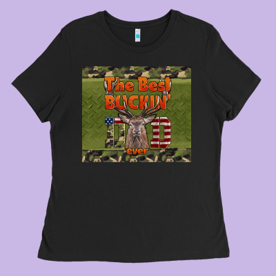 Best Bucking Dad Ever Ladies Tee Designed By Lillyallendesigns
