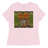 Bubblegum Pink Best Bucking Dad Ever Ladies Tee - LillyAllenDesigns