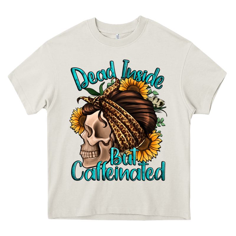 Dead Inside But Caffeinated Heavy Core Tee by Jasminsmagicworld | Teevron
