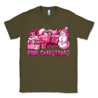 Army Green Pink Christmas Truck Classic Tee - BundleAndBundleShop