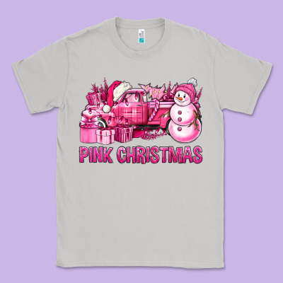 Pink Christmas Truck Classic Tee Designed By Bundleandbundleshop