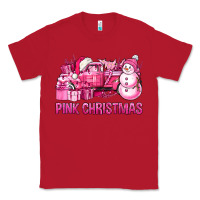 Red Pink Christmas Truck Classic Tee - BundleAndBundleShop