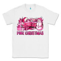 White Pink Christmas Truck Classic Tee - BundleAndBundleShop
