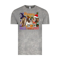 Cloud Rock Happy Hallothanksmas Goats Vintage Tee - BundleAndBundleShop