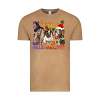 Vintage Camel Happy Hallothanksmas Goats Vintage Tee - BundleAndBundleShop
