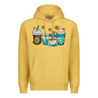 Antique Gold jesus coffee cups Premium Hoodie - OliviaCreatesArt