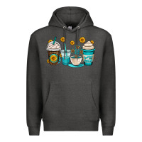 Charcoal Heather jesus coffee cups Premium Hoodie - OliviaCreatesArt