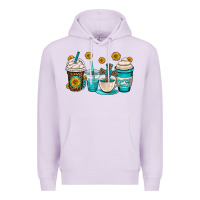 Lilac jesus coffee cups Premium Hoodie - OliviaCreatesArt