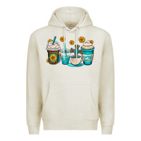 Oatmeal Heather jesus coffee cups Premium Hoodie - OliviaCreatesArt