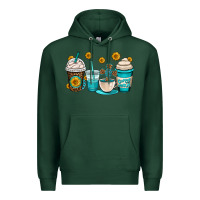 Sports Green jesus coffee cups Premium Hoodie - OliviaCreatesArt