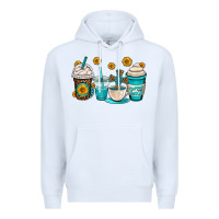 White jesus coffee cups Premium Hoodie - OliviaCreatesArt
