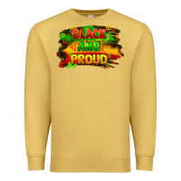 Antique Gold black and proud Premium Sweatshirt - FaDigitalArtStudio