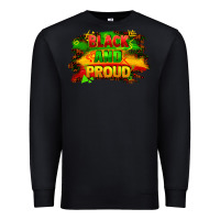 Black black and proud Premium Sweatshirt - FaDigitalArtStudio