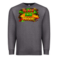 Charcoal Heather black and proud Premium Sweatshirt - FaDigitalArtStudio