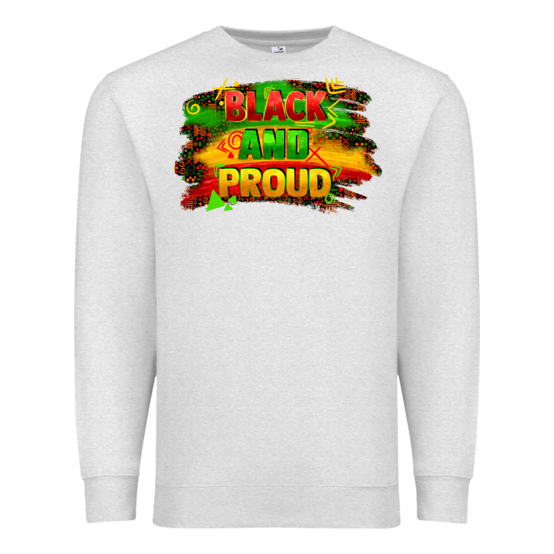 Black And Proud Premium Sweatshirt by FaDigitalArtStudio | Teevron