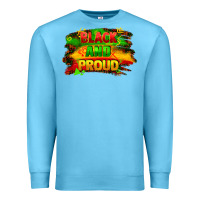 Ocean Blue black and proud Premium Sweatshirt - FaDigitalArtStudio