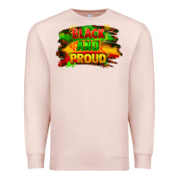 Pale Pink black and proud Premium Sweatshirt - FaDigitalArtStudio