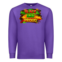 Purple black and proud Premium Sweatshirt - FaDigitalArtStudio