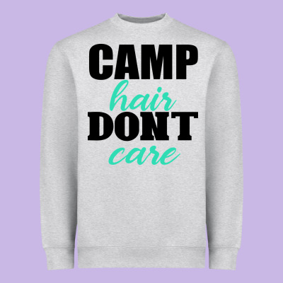 Camp Hair Don't Care Black Heavyweight Sweatshirt Designed By Bettercallsaul