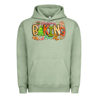 Pigment Oil Green Christmas Baking Crew Urban Hoodie - CowhideDigitalArt