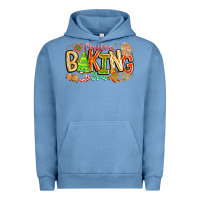 Pigment Pebble Blue Christmas Baking Crew Urban Hoodie - CowhideDigitalArt