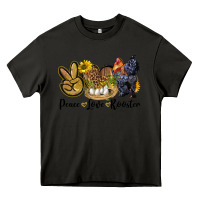 Asphalt Peace Love Rooster Heavy Core Tee - LillyAllenDesigns