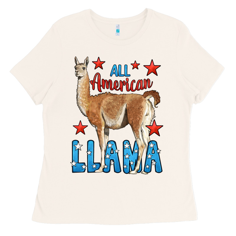 All American Llama Ladies Tee by LillyAllenDesigns | Teevron