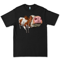 Black cute simmental cow Premium Tee - LillyAllenDesigns