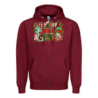 Burgundy christmas spirit activate Zipper Hoodie - CowGirlArtShop