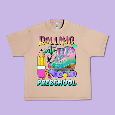 Rolling Into Preschool Urban Heavy Tee Designed By Bundleandbundleshop
