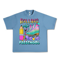 Pebble Blue rolling into preschool Urban Heavy Tee - BundleAndBundleShop