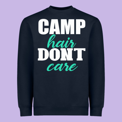 Camp Hair Don't Care Black Heavyweight Sweatshirt Designed By Bettercallsaul