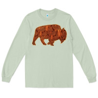 Matcha Bison Silhouette Red Skull Long Sleeve Tee - Bettercallsaul