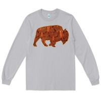 Moon Dust Bison Silhouette Red Skull Long Sleeve Tee - Bettercallsaul