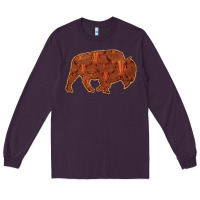 Plum Bison Silhouette Red Skull Long Sleeve Tee - Bettercallsaul