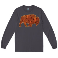 Smoke Bison Silhouette Red Skull Long Sleeve Tee - Bettercallsaul