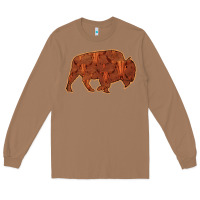 Toasted Coconut Bison Silhouette Red Skull Long Sleeve Tee - Bettercallsaul