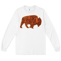 White Bison Silhouette Red Skull Long Sleeve Tee - Bettercallsaul
