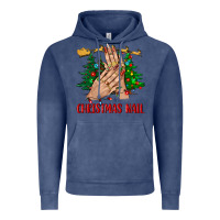 Vintage Denim christmas nail bbs Vintage Hoodie - BundleAndBundleShop