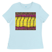 Baby Blue mardi gras bead leopard Ladies Tee - BarkalooDesign