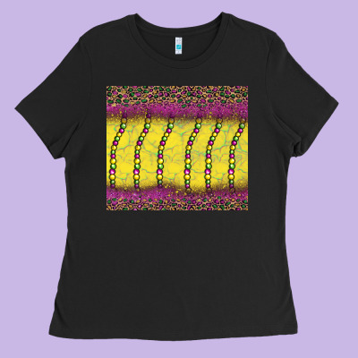 Mardi Gras Bead Leopard Ladies Tee Designed By Barkaloodesign