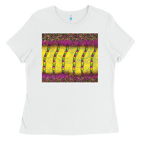 White mardi gras bead leopard Ladies Tee - BarkalooDesign