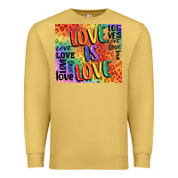 Antique Gold Pride love is love Premium Sweatshirt - FaDigitalArtStudio